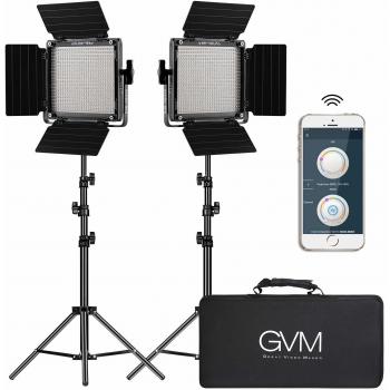 GVM Kit de Lumière Vidéo LED 2 Packs