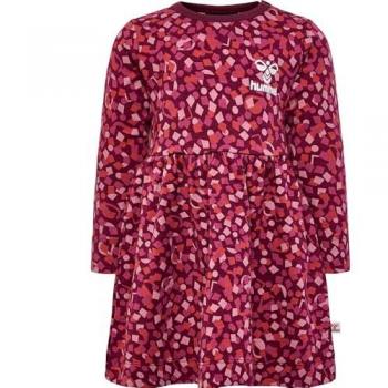 Mädchenkonfetti Hummel Dress L/S Rot, 0–1 Monat (56)
