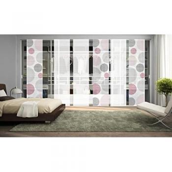 Vision S Schiebegardine 6er Set Borden, halbtransparent, HxB: 260x60 cm, Digitaldruck