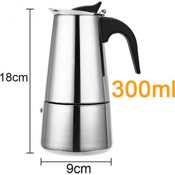 Cafetera italiana de acero inoxidable