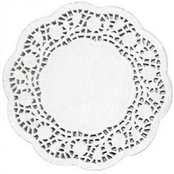 Paper Doily Round Colour: White, Diameter: 100mm