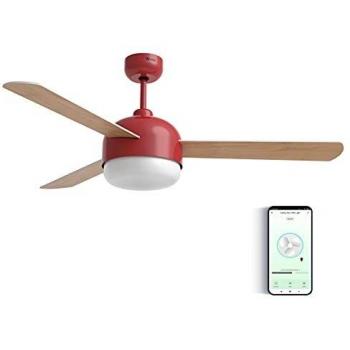 Ventilador de techo Vento Universal Blue luz LED Wifi 70W coral 122 cm