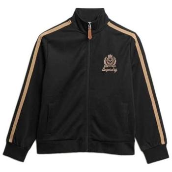 Superdry Damen-Langarm-Trainingstshirt – Country Club Modell, schwarz, Lässig