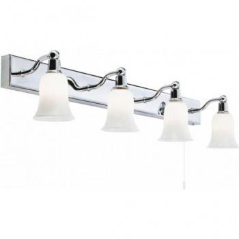 Applique salle de bain Belvue 2,5W IP44 G9 LED 4 flammes blanc