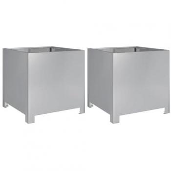 VidaXL 2 pcs Garden Planters 40x40x40 cm Galvanised Steel