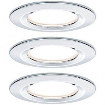Paulmann Einbauleuchte LED Nova rund 6,5W GU10 Chrom 3er-Set 3-Stufen-Dimmbar