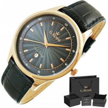 Gino Rossi Armbanduhr für Männer Schwarz (10212A-6F3)