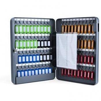 Pavo Armadietto Chiavi 80 Ganci, Colore Grigio Scuro