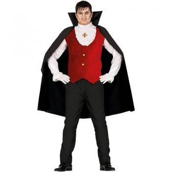 Masque et Gilet Vampire Aristocrate Vatican Rouge