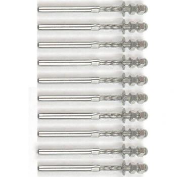 Cable y Terminal de Barandilla Racor 1/8” en Acero Inoxidable – 10 piezas