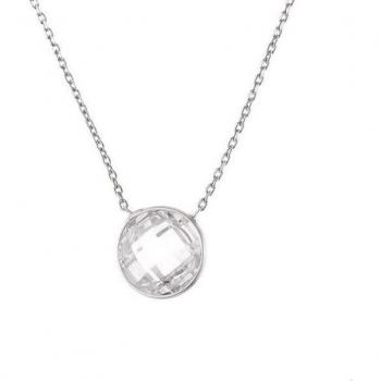 Gracia Pendente Circolare 42 cm in Argento Massiccio Rodiato