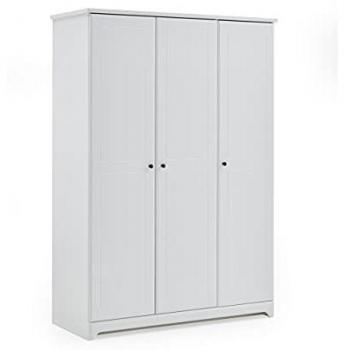 Arthur Berndt Kinderkleiderschrank Thilo, 3-türig, MDF-Fronten mit Kassettenfräsung, weiß
