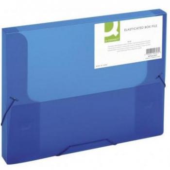 Q-Connect Elasticated Folder 25mm A4 Blue Suitable for both A4 and