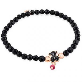TOUS Pulsera Motif con espinelas y ónix facetado