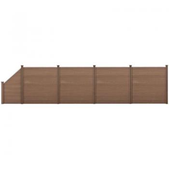 Écran de jardin en bois composite brun 183 x 799 cm