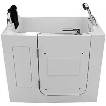 AcquaVapore Badewanne mit schneller Reinigungsfunktion und integrierter Nackenstütze, Modell S08-TH-B-L
