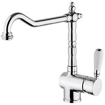 Paini Miscelatore Elegante Lavello Cromato Canna in Stile Barocco