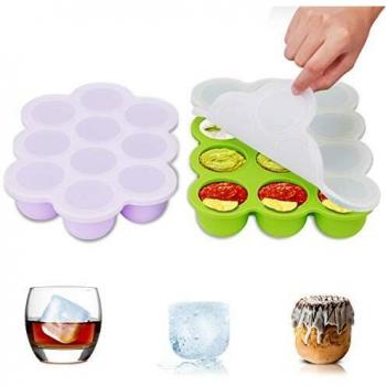 Boîte de rangement ZOUNICH en silicone pour glace et aliments pour bébés