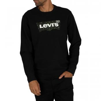 Hombre Levi's Sudadera XXL Negra y Gráfica