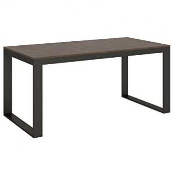 Tavolo Allungabile 90x180/284 cm Tecno Evolution con Struttura Antracite e Piano in Noce