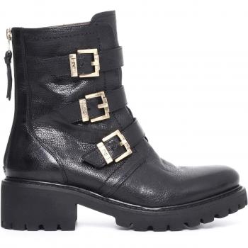 Nero Giardini Damen Bikerschuhe (19900) – 3 cm Absatz, 3 Seitenriemen, Stahlkappe, hergestellt in Italien