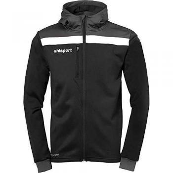Uhlsport Kinder Offense 23 Multi Hood Jacke, schwarz/Anthra/Weiß, 140