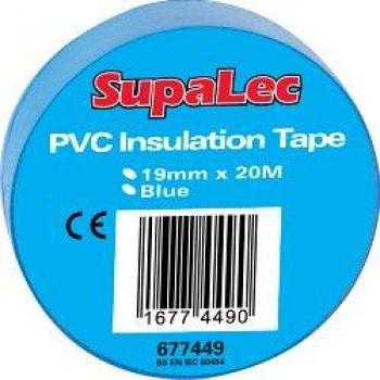 SupaLec 20 Metre Blue PVC Tape (Pack of 10)