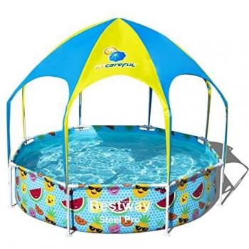 Bestway Piscina Gonfiabile per Bambini Steel Pro UV Careful 244x51 cm