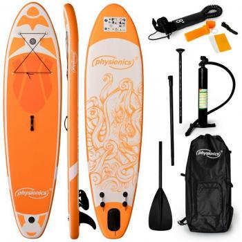 Physionics SUP-Board mit Zubehör: Paddel und Pumpe