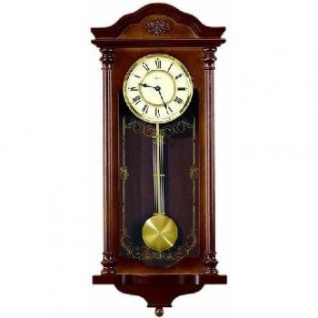 Hermle Uhrenmanufaktur Wanduhr, Holz, Braun, 67cm x 29cm x 14,5cm