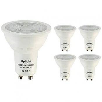 Uplight 50 W Halogen Ersatz: 5‑faches 5,5 W GU10 LED Lampe – Warmweiß 2700 K
