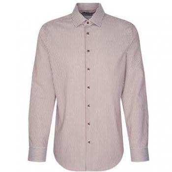 Twill Hemd mit Kentkragen und Streifen