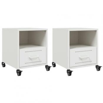 Bedside Cabinet Black 36x39x43.5 cm vidaXL Steel