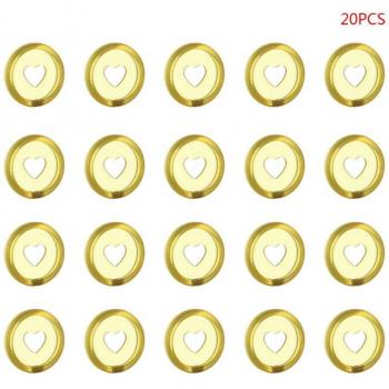 20pcs 24mm Heart Binder Rings for Loose Leaf Notebook K1AB