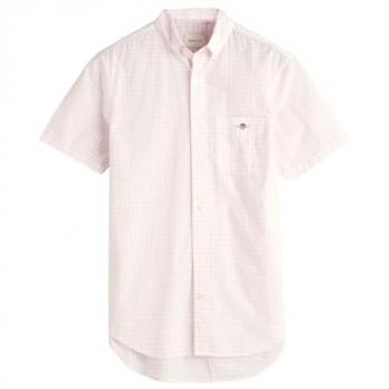 Gant Kurzarmhemd mit Knopfleiste in Rosé