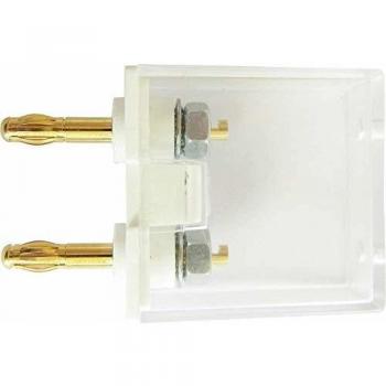 White 4 mm Banana Socket to 4 mm Socket Test Lead Adapter – Nestable