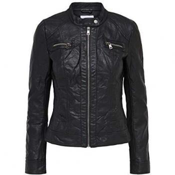ONLY Women's Black Bandit Faux Leather Jacket