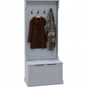 Elegante Garderobe mit integrierter Sitzgelegenheit