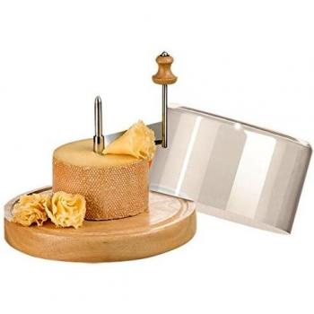 Racloir à fromage Tête de Moine avec cloche et support en bois Ard'time KS-TETMO