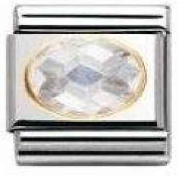 Nomination Composable Zircone Bianco