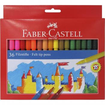 Faber‑Castell Fibre Felt Tip Pens – Mixed Palette – 36 Count