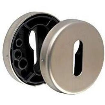 Jeu de rosace clé L inox, 6420 LC