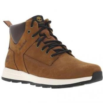 Bottines Timberland Cuir Marron Lacets Hauteur Moyenne Homme 44