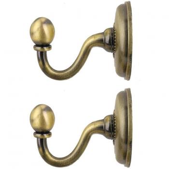 Baodan 2x Cortina Metálica con Holdback, Ganchos para Ventana