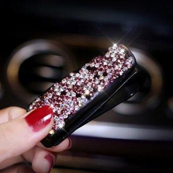 Soporte para gafas de sol y diamantes en ABS para coche