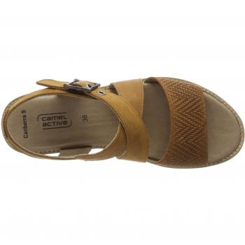 Camel active Damen Canberra S. 71 Plateausandalen, Braun (Brandy 2), 40 EU