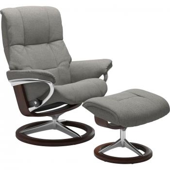 Stressless® Mayfair Relaxsessel (Größe L) – Roholde, Q2 Faron, grauer Stoff, Signature Base Braun