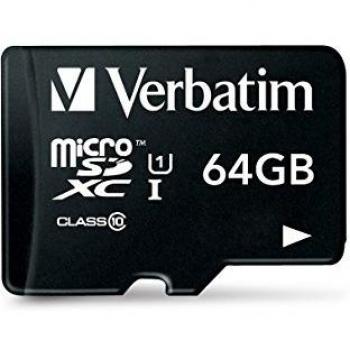 Verbatim 64GB U1 microSDHC Card with USB Reader Kit