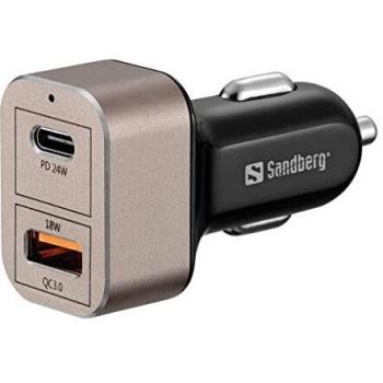 Sandberg Car Charger 1xQC3.0+1xUSBC