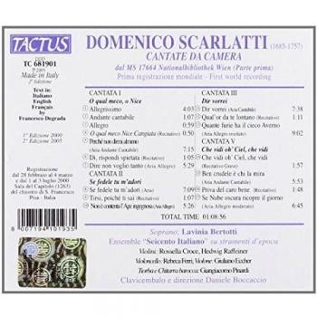 Scarlatti D.: Cantate da Camera per contralto